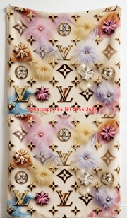 Pastel Fur LV Blanket Rainbow Monogram Throw IMG_3570